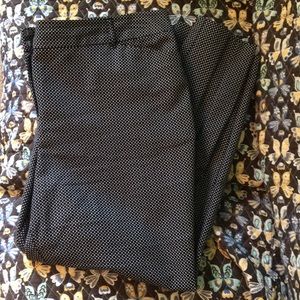 Liz Claiborne Career Pants Black w/ White Detail